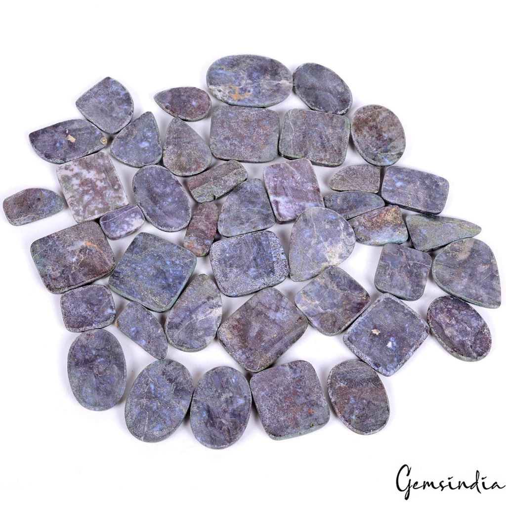 1020 Cts/41 Pcs Natural Untreated Snow Flake Jasper Mix Cab Gems Lot For Jewelry