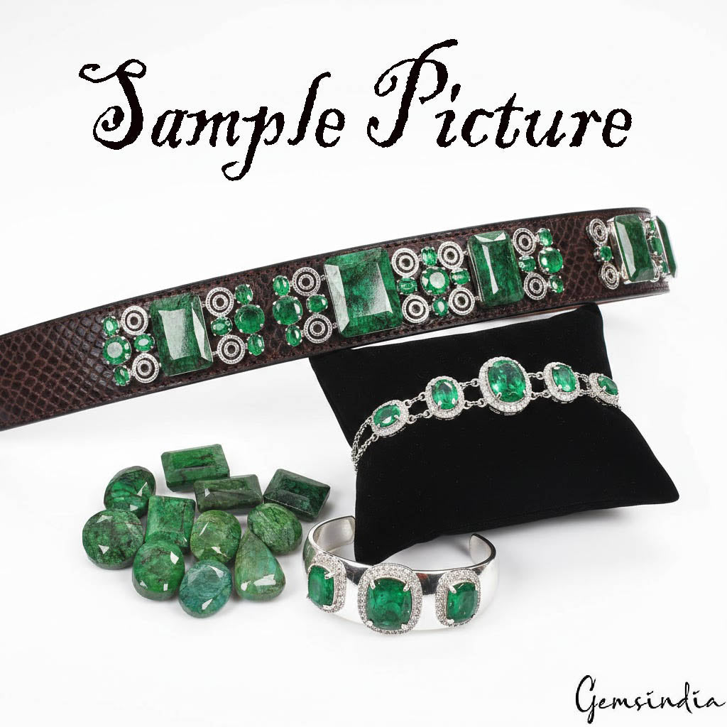 Emerald Lot, Loose Gemstone, Color Enhanced, Green — 11 Pieces, 42mm to 57mm, 3500 Ct, Brazil