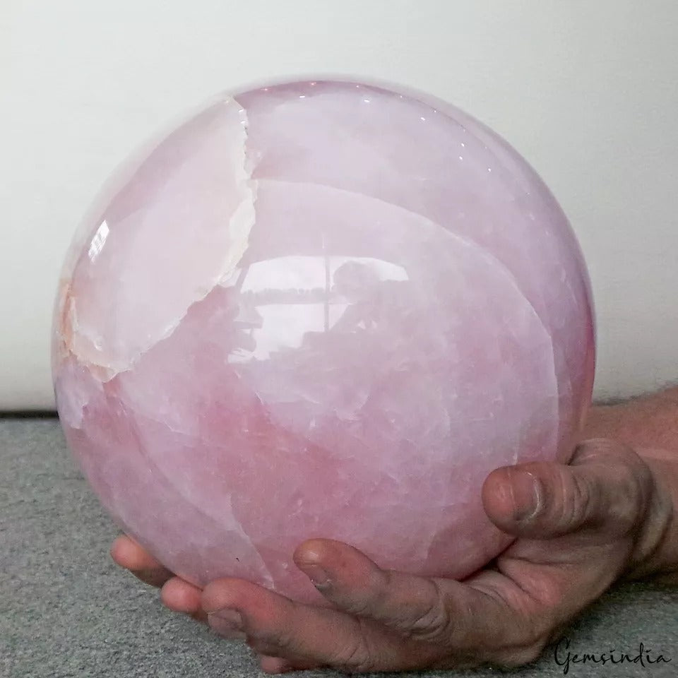 Rose Quartz Sphere — 7.4 Inch in diameter, 8.72 Kg (43600 Ct), Madagascar