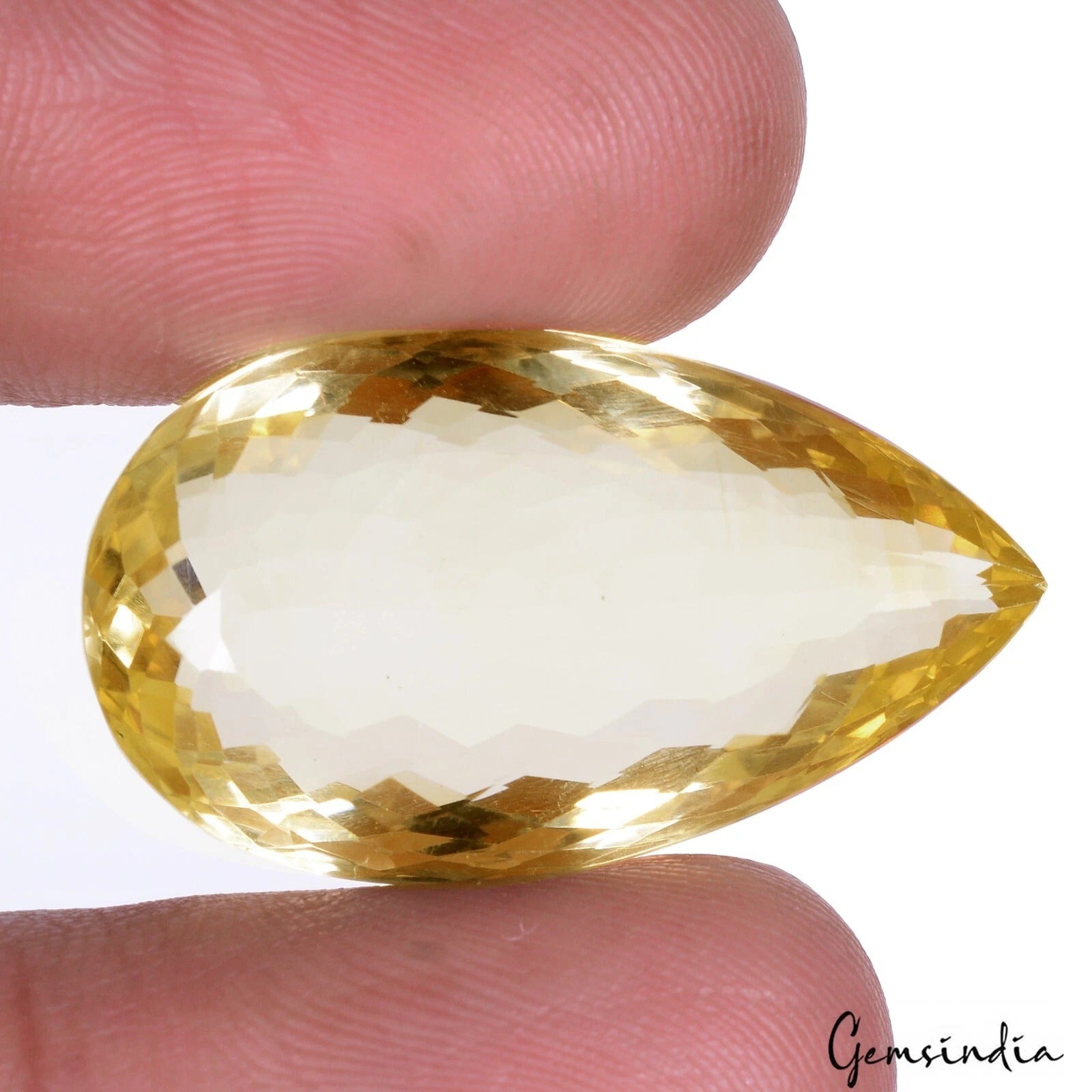 Citrine Loose Gemstone, Untreated — 29 x 17 x 10 mm, 34.00 Ct