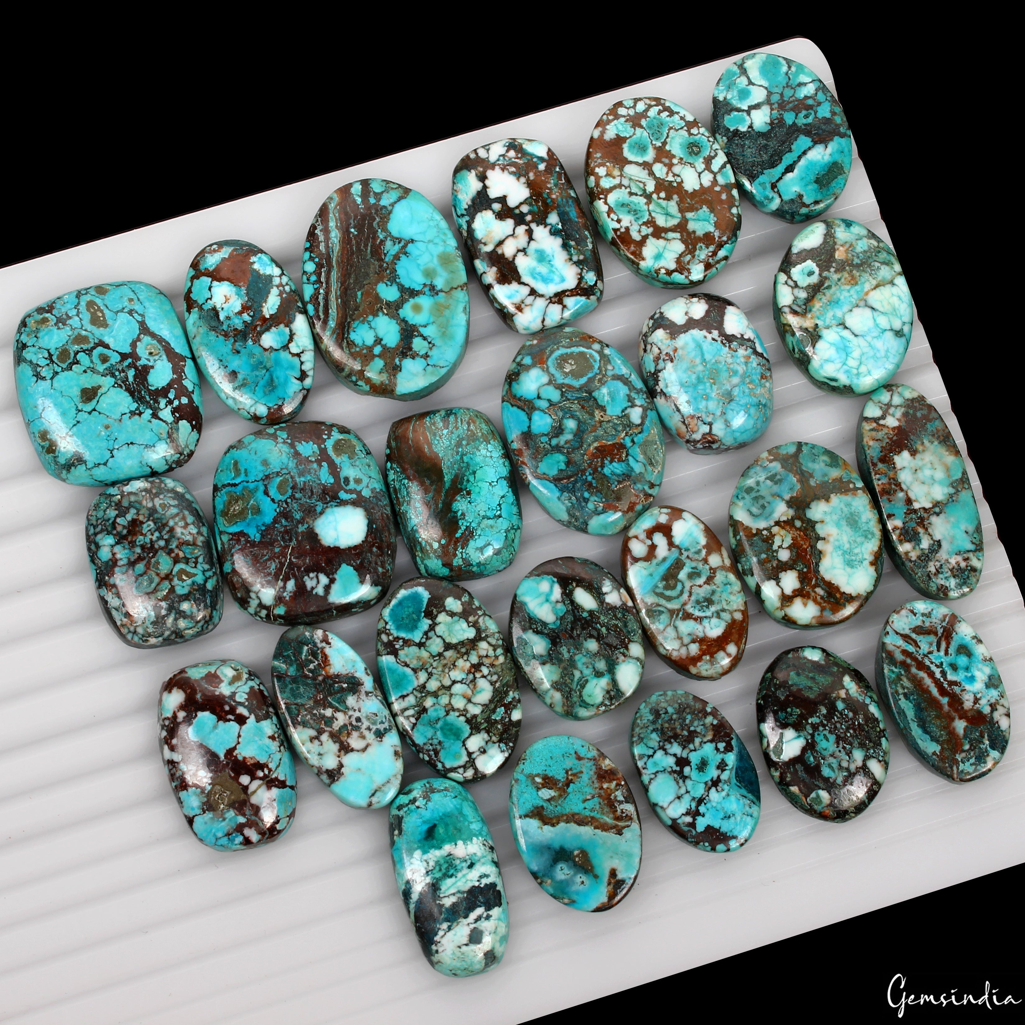 740 Ct Natural Artistic Designer Blue Turquoise Mix Cab loose Wholesale Gems Lot