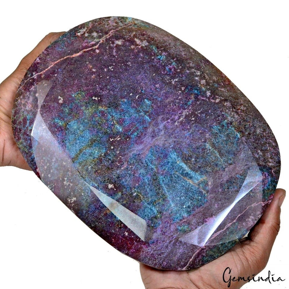 Ruby Kyanite Loose Gemstone, Untreated, Bi Color — 9.1x7x1.5 Inches, 21350 Ct (4.27 Kg), Madagascar