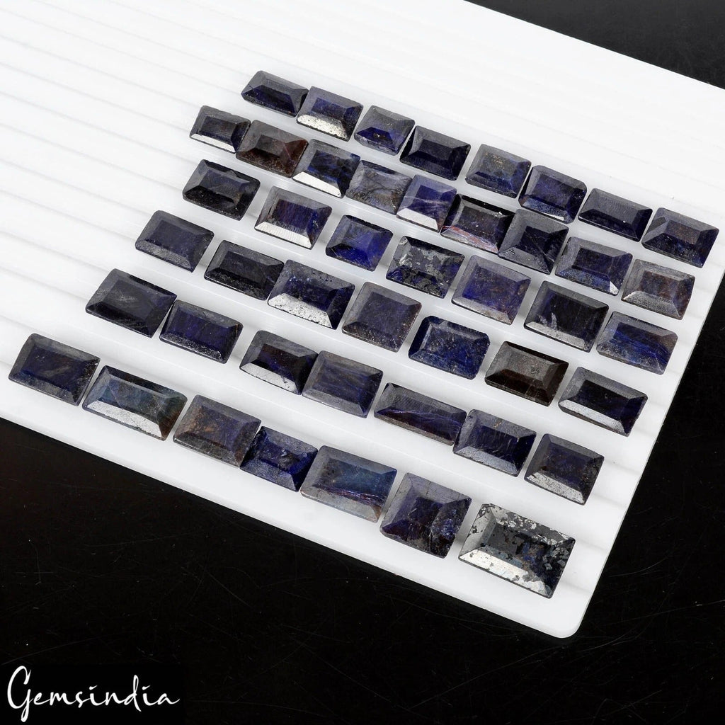 500 Ct Natural Blue Sapphire Baguette Cut Loose 10-20mm Madagascar Gemstones~45P