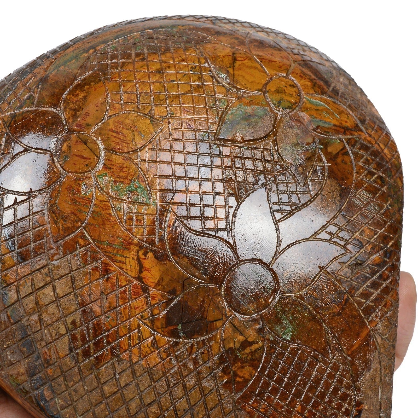 1.6kilo Natural Untreated Tiger Eye Moghul Hand Carved Magnificent Huge Gemstone