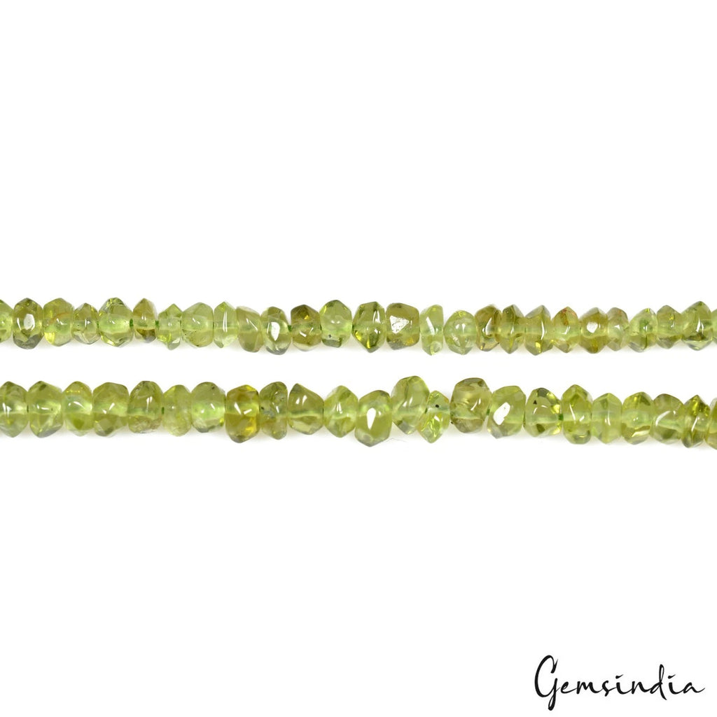 Peridot Beaded Strand, Untreated, Green — 13", 85.30 Ct, India
