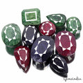 Natural 5000 Ct/10 Pcs Ruby Emerald & Sapphire Mix Shape Loose Gemstones 48-70mm