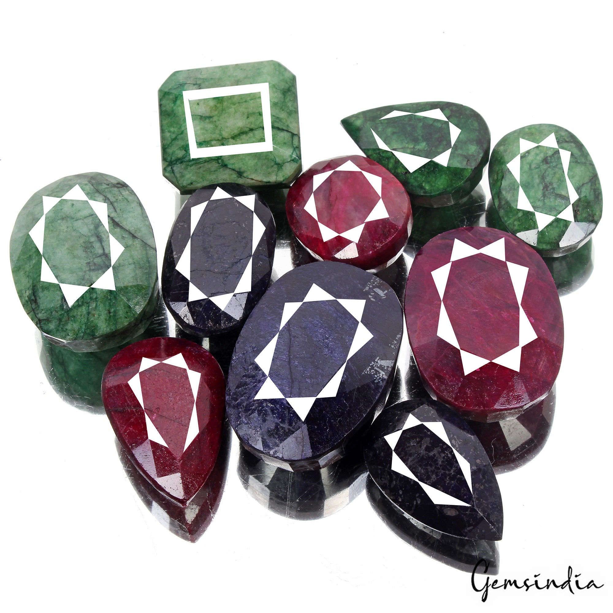 Ruby Lot, Loose Gemstone — 10 Pieces, 48mm to 70mm, 5000 Ct