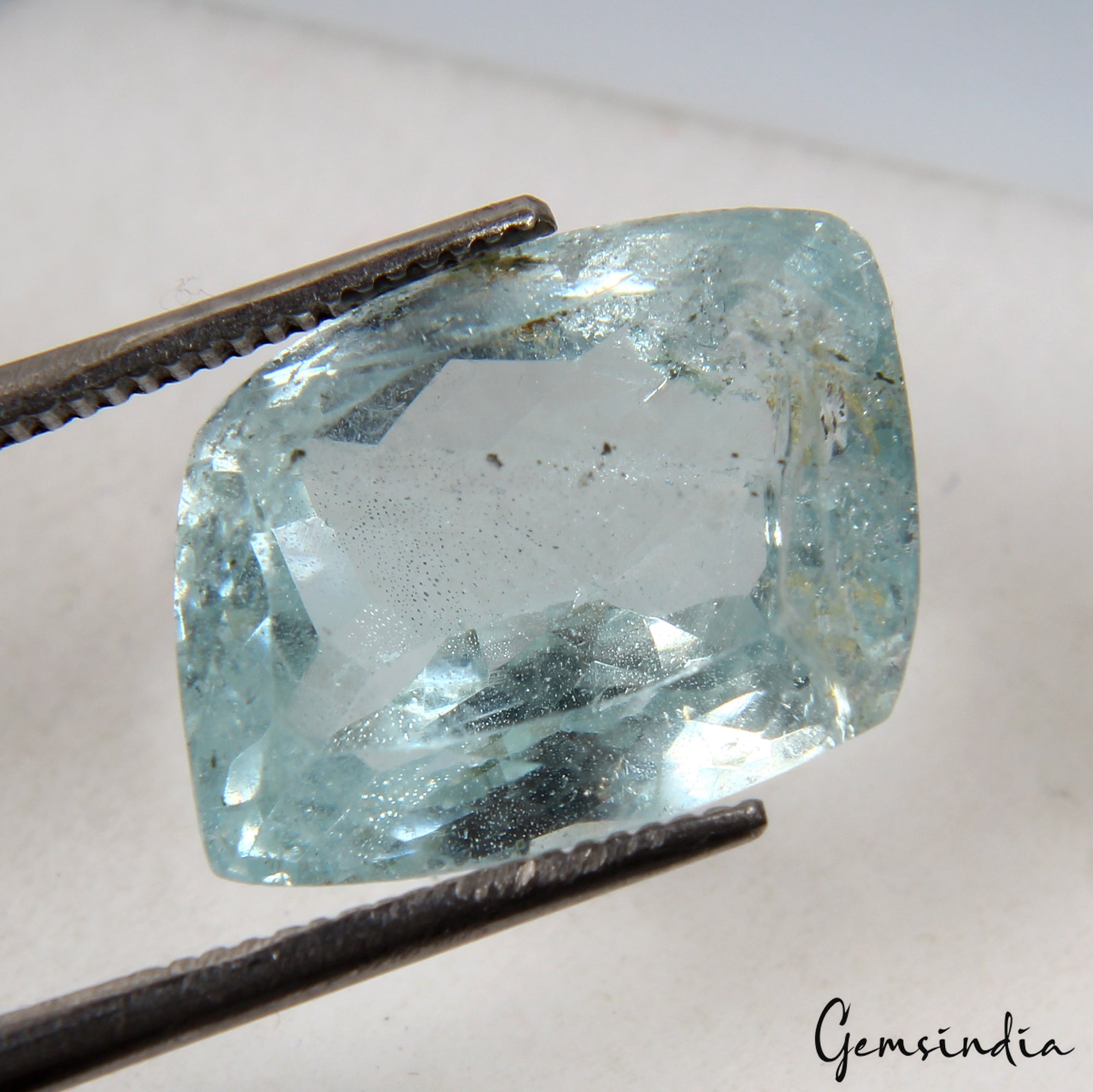 Certified 10.70 Ct Natural Untreated Blue Aquamarine Fancy Cut Rare Gem For Ring