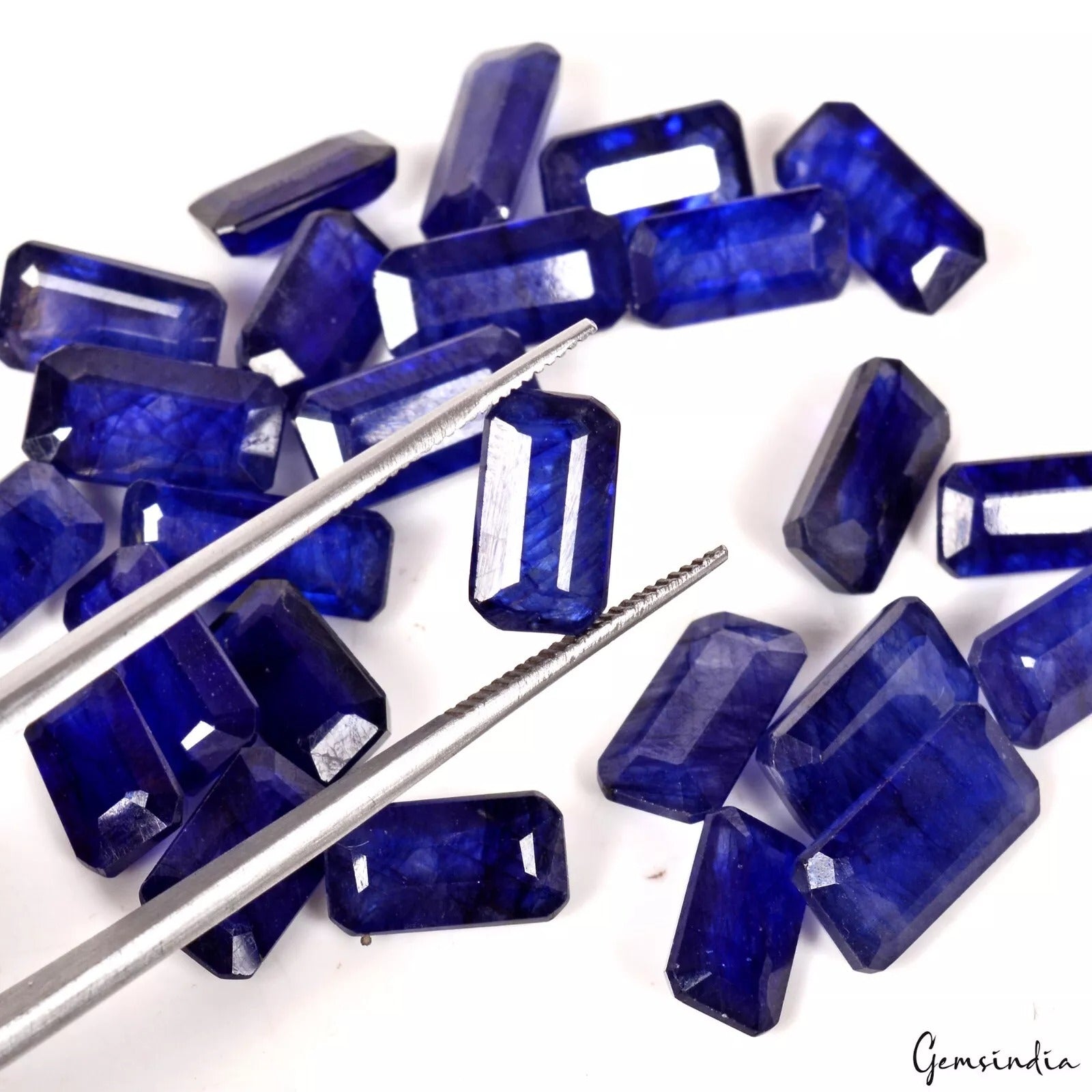 Top Quality 82.20 Ct Natural Blue Sapphire Certified Emerald Cut Loose Gemston
