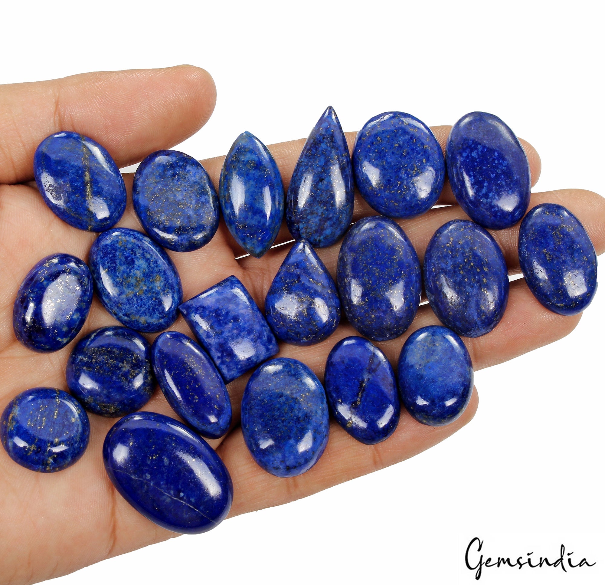 20 Pcs 480 Cts Natural Blue Lapis Lazuli Mix Shape Cabochon Loose Gemstones Lot