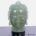 2.6" Buddha Head Natural Aventurine Gem Hand Crafted Meditating Art Decor/Statue