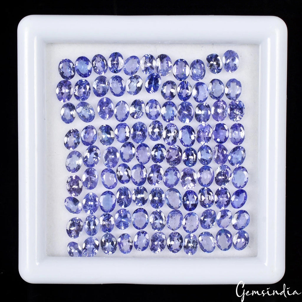 Tanzanite Lot, Loose Gemstone, Violet — 99 Pieces, 4mm, 15.40 Ct, Tanzania