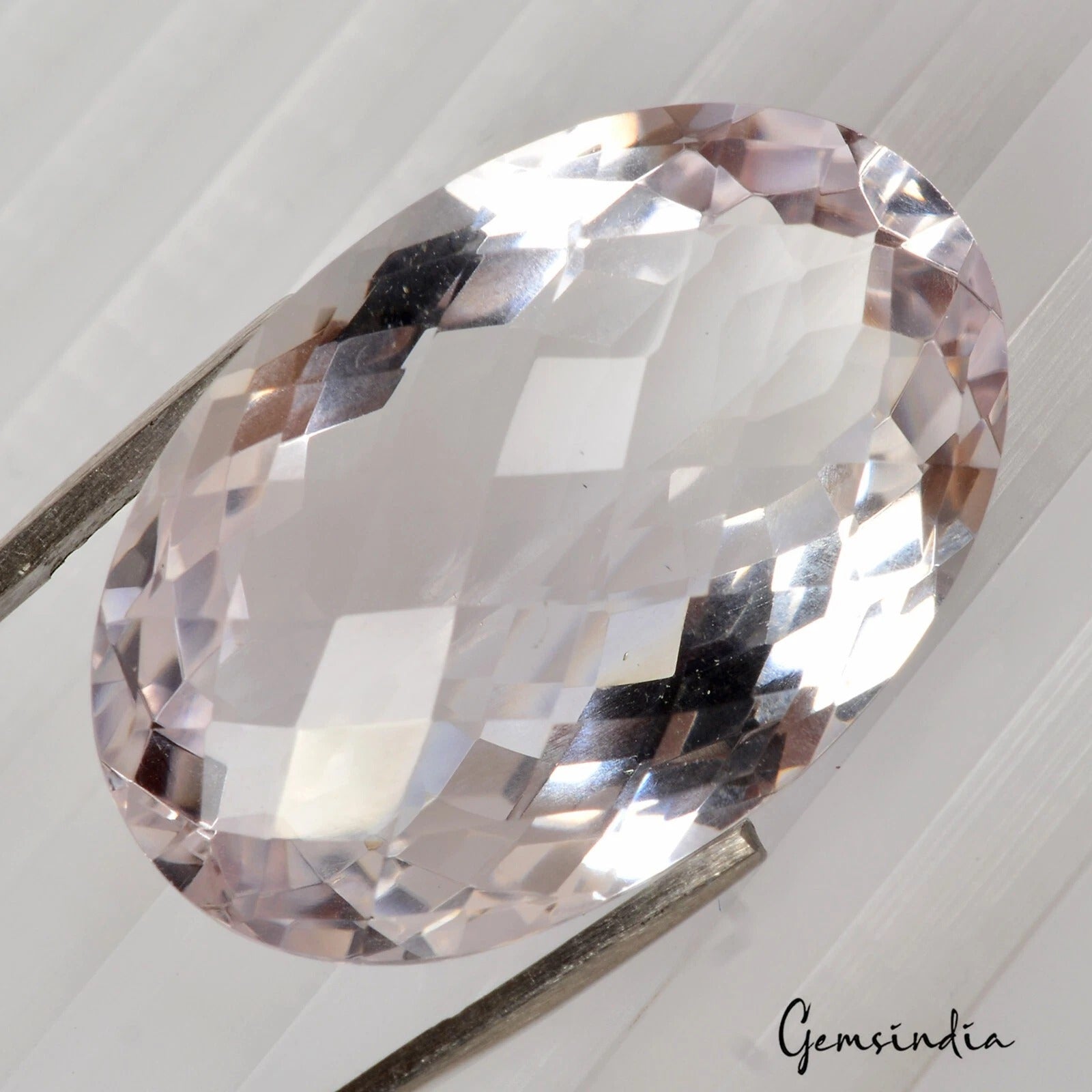 Natural Untreated Oval Checker Cut Amethyst 34.50 Ct Purple Gemstone For Jewelry