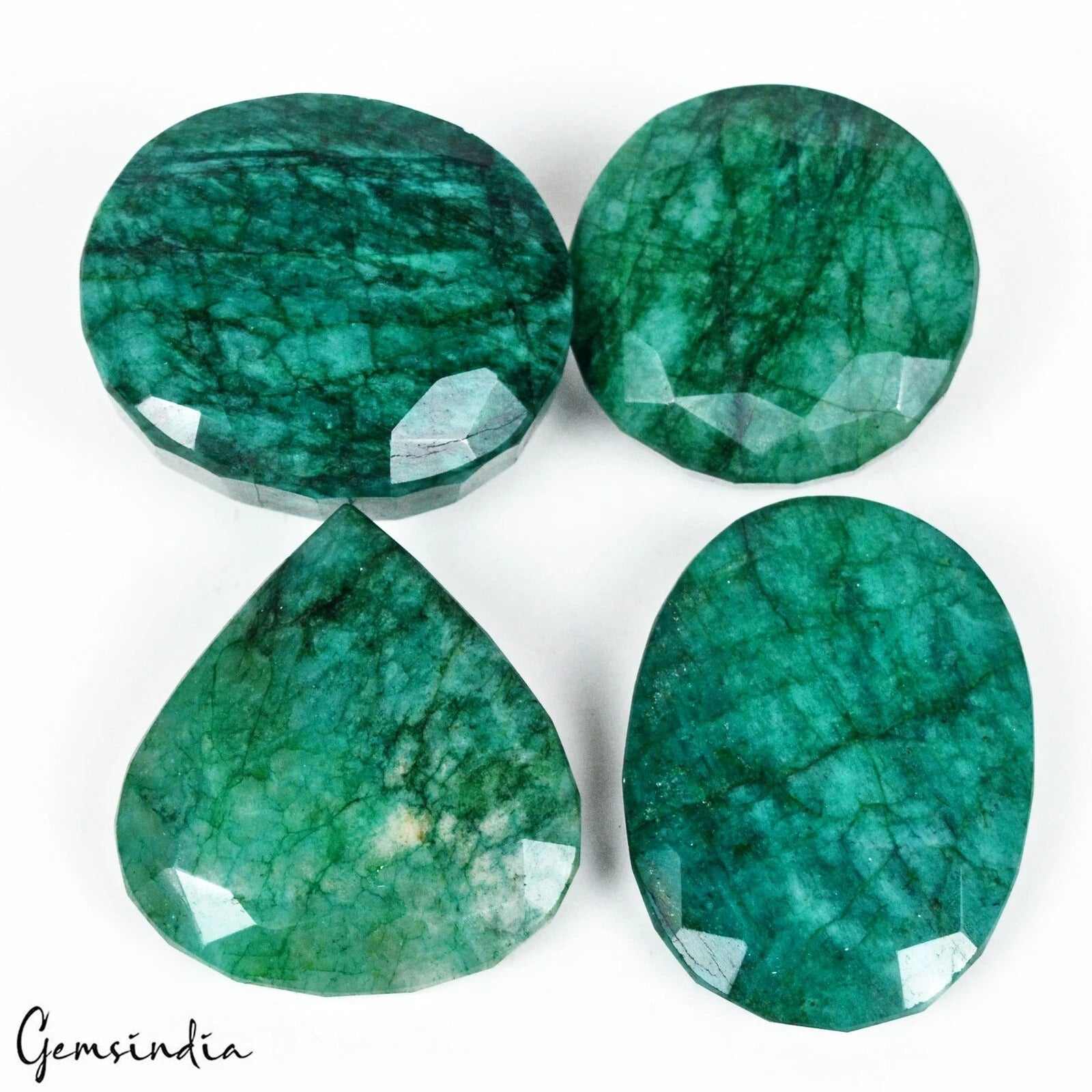 2070 Ct Natural Brazil Green Emerald Earth Mined Huge Mix Faceted Gemstones Lot