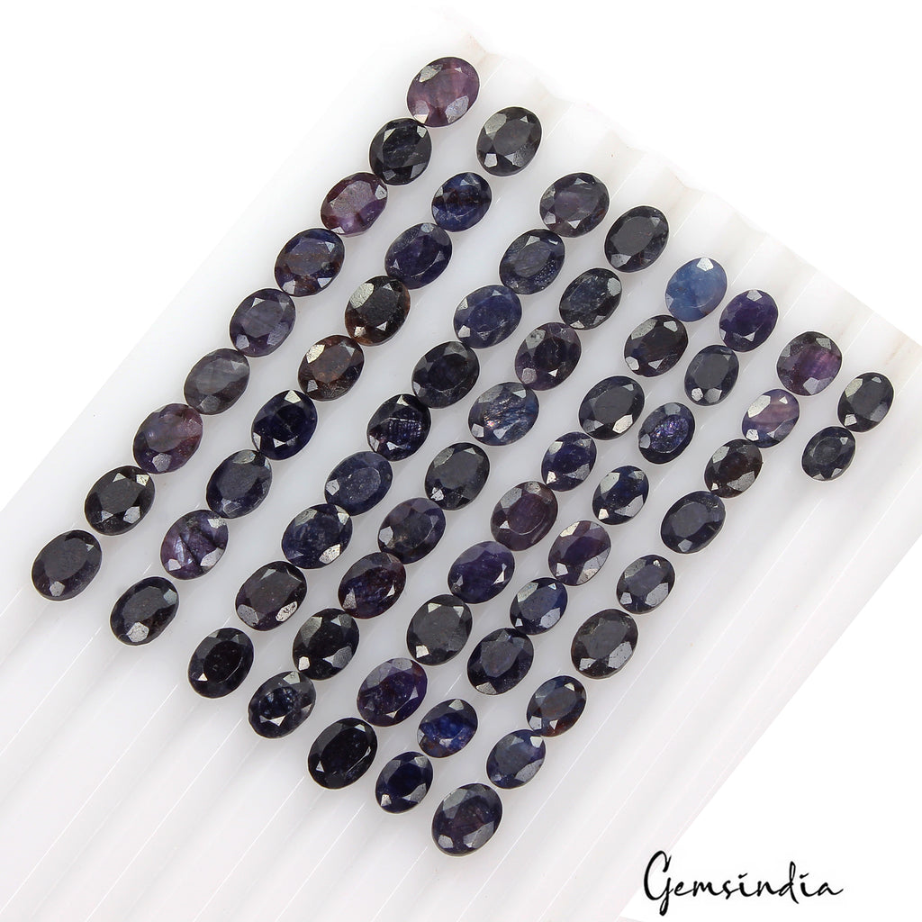 Blue Sapphire Lot, Loose Gemstone, Oval Cut — 38 Pieces, 7mm to 9mm, 116.90 Ct