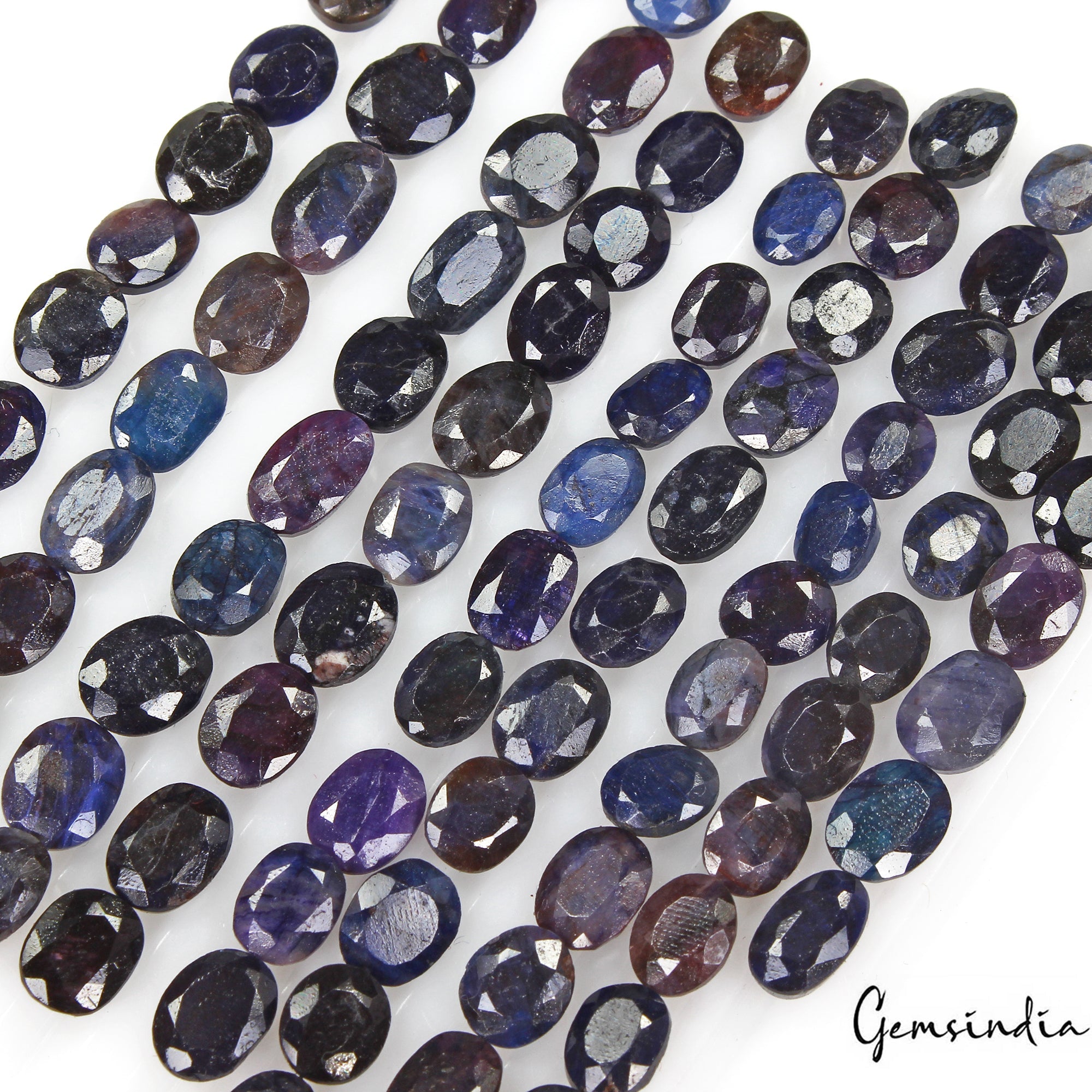 Certified 220 Cts/90 Pcs Natural Blue Sapphire Oval Cut Loose Gems For Jewelry