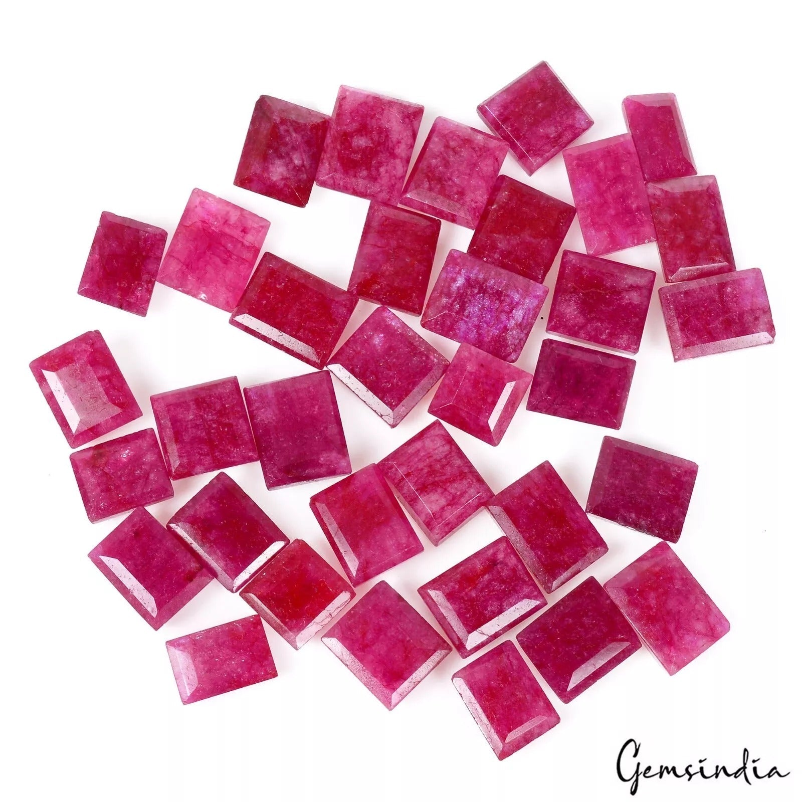 530 Ct Natural Red Beryl Baguette Cut Loose Wholesale Gems Lot 35 Pc For Jewelry