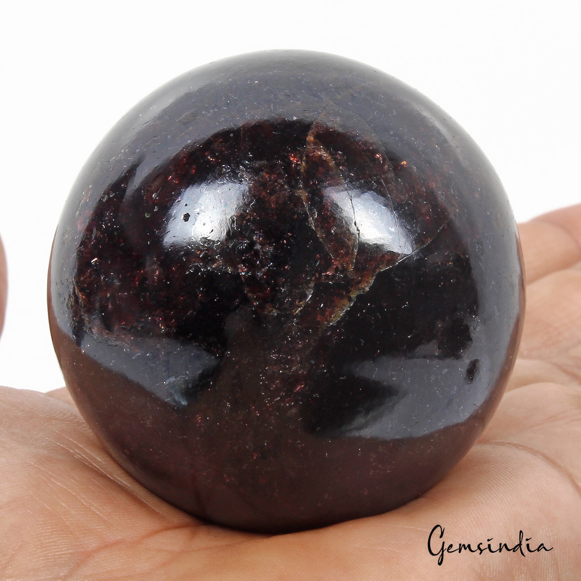2360 Ct Natural Untreated Dark Brown Garnet Huge Gem Sphere Crystal Healing 2.3"