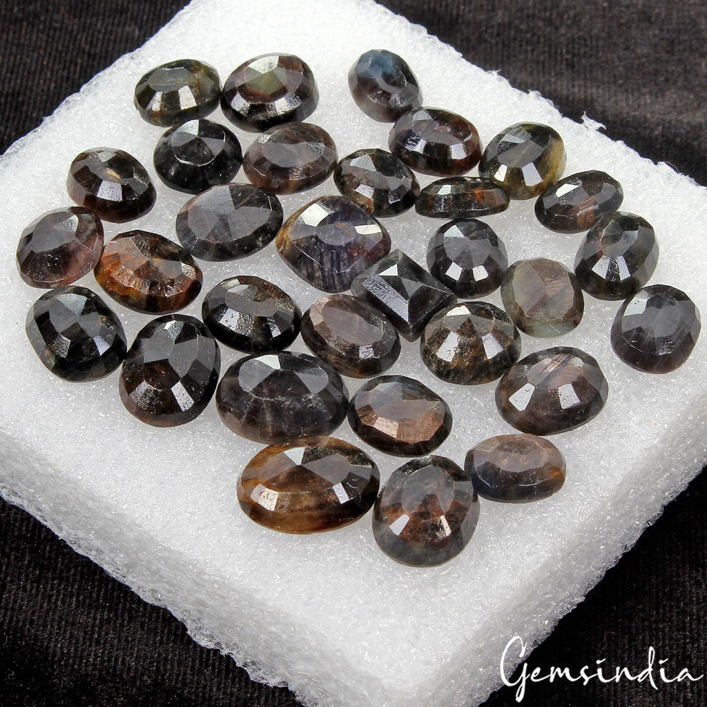 Sapphire Lot, Loose Gemstone, Untreated, Black — 31 Pieces, 12mm to 18mm, 340 Ct, Madagascar