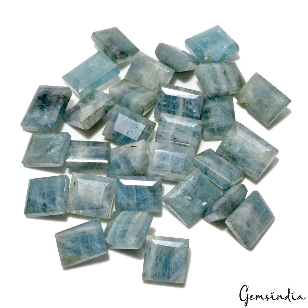 370 Ct/29 Pcs Natural Untreated Blue Beryl Aquamarine Baguette Cut Loose Gems
