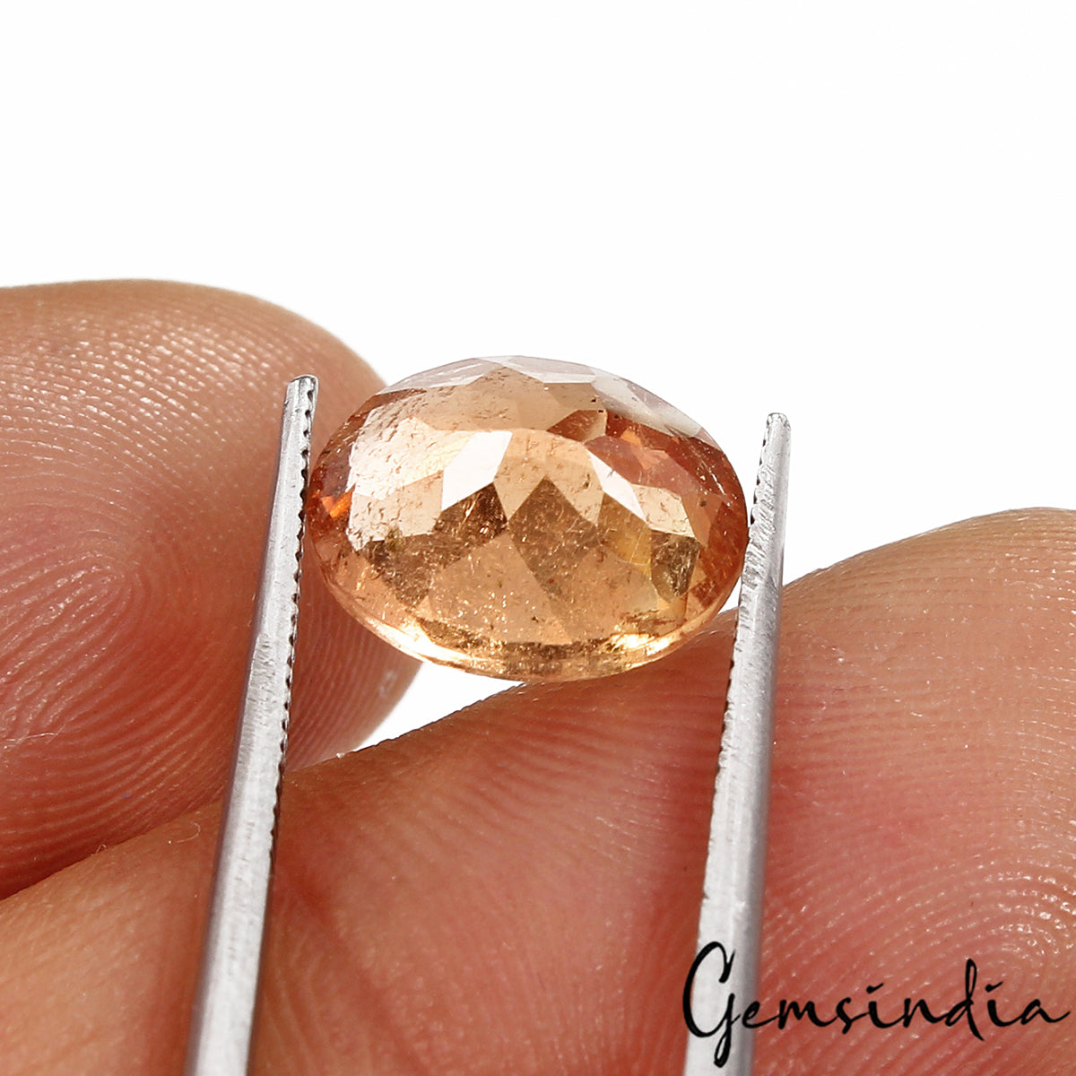 Certified 3.50 Cts Natural Unheated Peach Orange Tourmaline Oval Gem For Ring