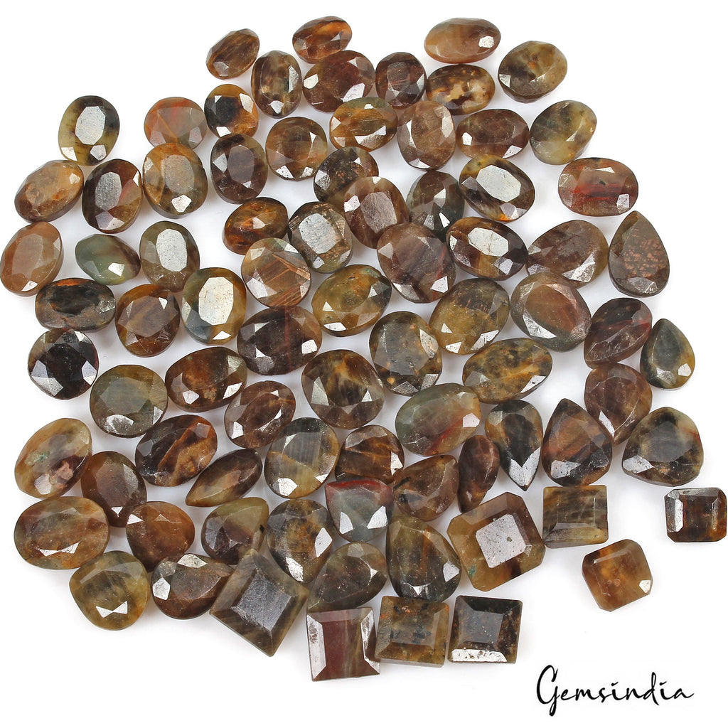 600 Ct/81 Pcs Natural Untreated Brown Sapphire Mix Cut Loose Gem Lot For Jewelry