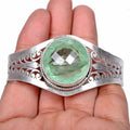 Fluorite Sterling Silver Bracelet, Untreated, Silver — 2.5 Inch, 217.90 Ct (43.59 g), Brazil