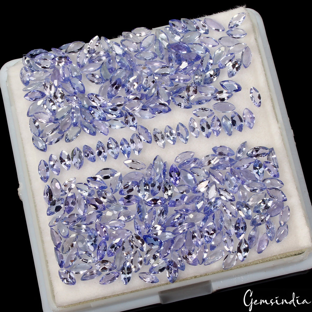 20.70 Cts Natural Tanzanite 4*2mm Marquise Cut Loose Untreated Gemstones 250 Pcs
