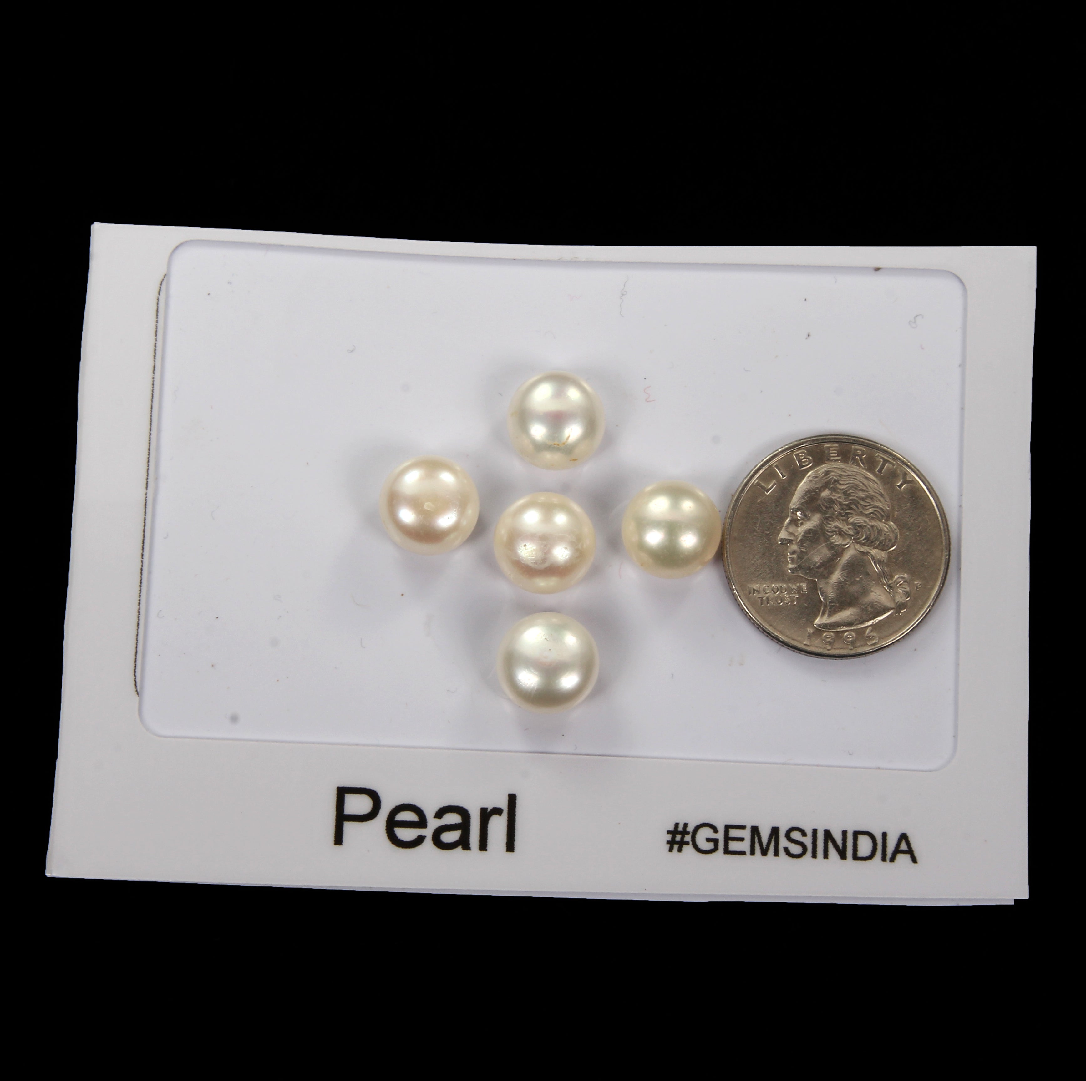 34.00 Ct/10mm Natural Freshwater Pearl Loose Fresh Water White Gemstones- 5 Pcs