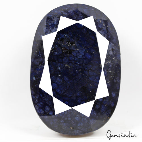 African Blue Sapphire Loose Gemstone, Color Enhanced — 89x60x43 mm, 2470 Ct, Africa