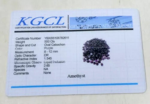 Amethyst Lot, Cabochon, Untreated, Purple — 185 Pieces, 8mm to 19mm, 500 Ct, Madagascar