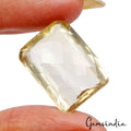 27.60 Ct Natural Untreated Yellow Citrine Octagon Checker Cut Gems For Jewelry