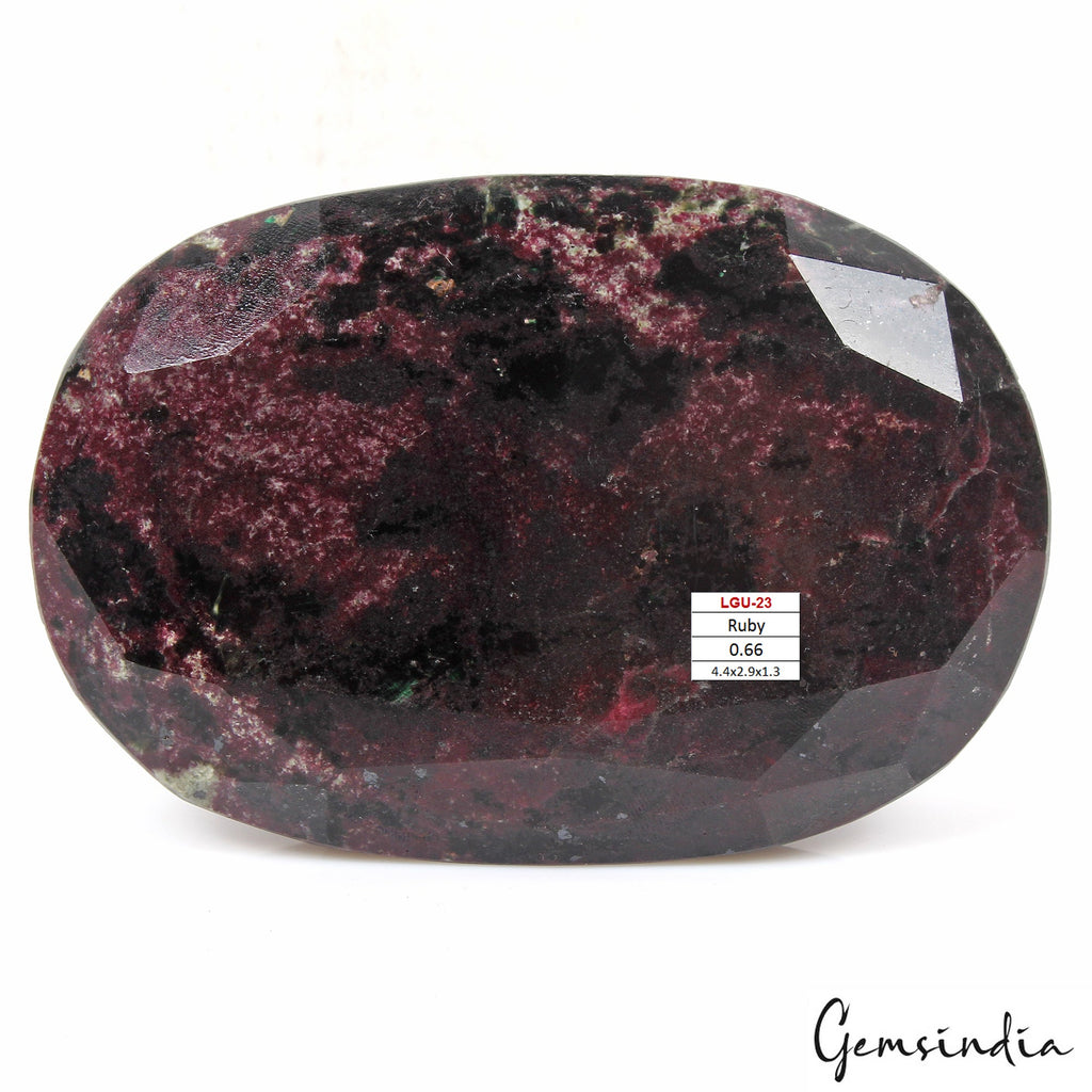 660 Gram Natural Untreated Dark Red Ruby Oval Cut Loose Museum Size Gemstone