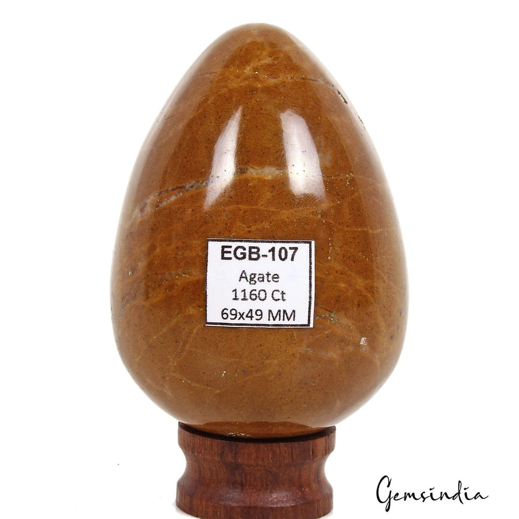 Agate Sphere, Untreated, Brown — 69 x 49mm, 0.232 Kg (1160 Ct), Madagascar