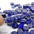 6-11MM Deep Blue Lapis Lazuli Beads Grade A+ Tyre Shape GemsLoose Beads 640 Cts