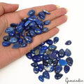 370 Cts/68 Pcs Natural Blue Gold Pyrite Lapis Lazuli Pear Loose Gems For Jewery