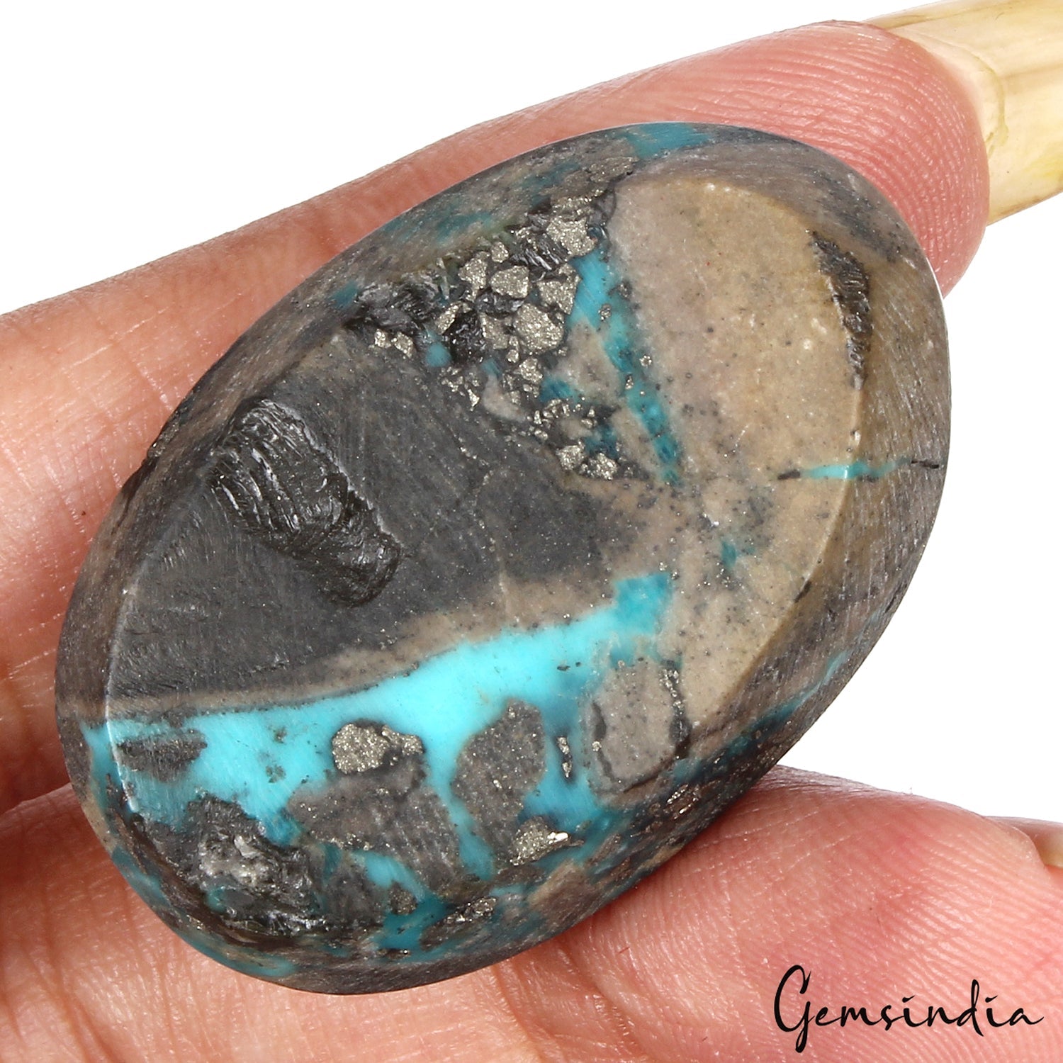96.50Ct Certified Natural Turquoise(Firoza) Top Quality Loose Untreated Gemstone