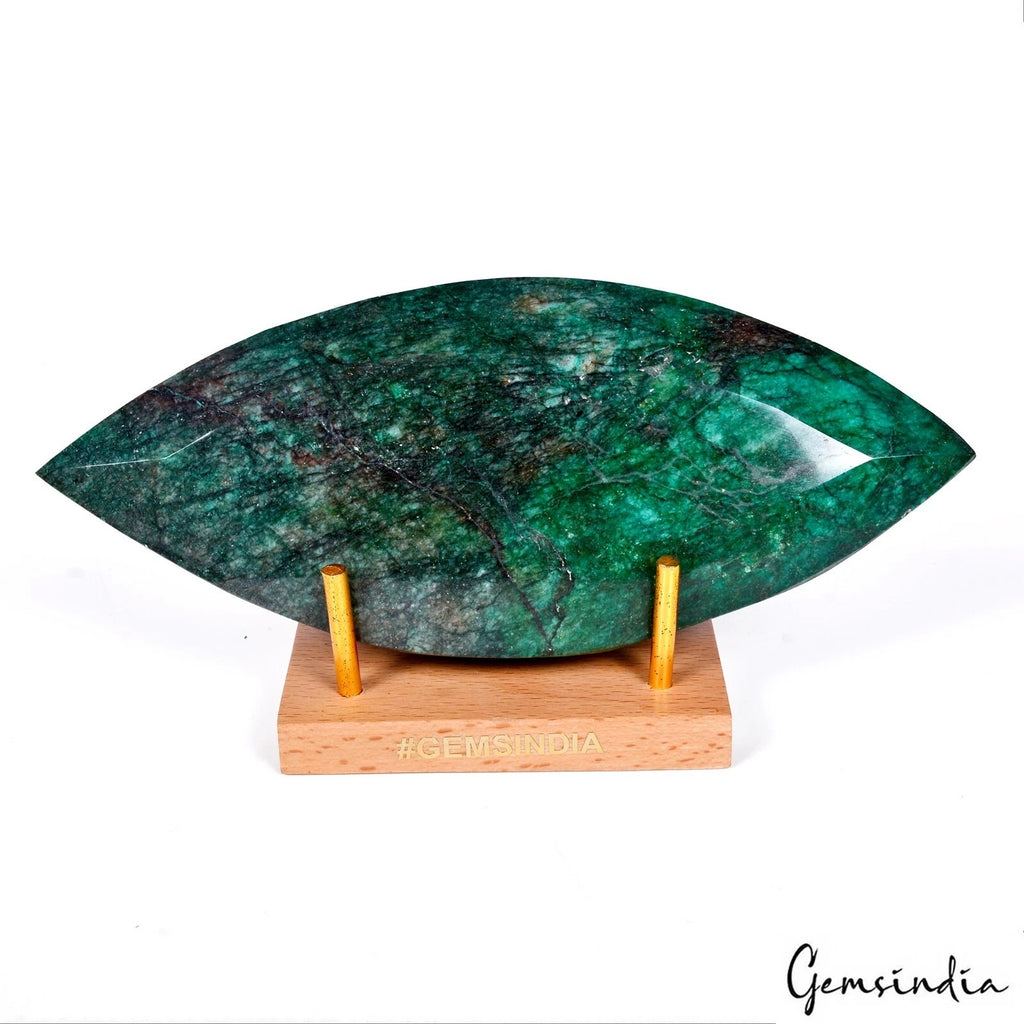 Emerald Loose Gemstone, Color Enhanced, Green — 164x67x49 mm, 3210 Ct, Brazil