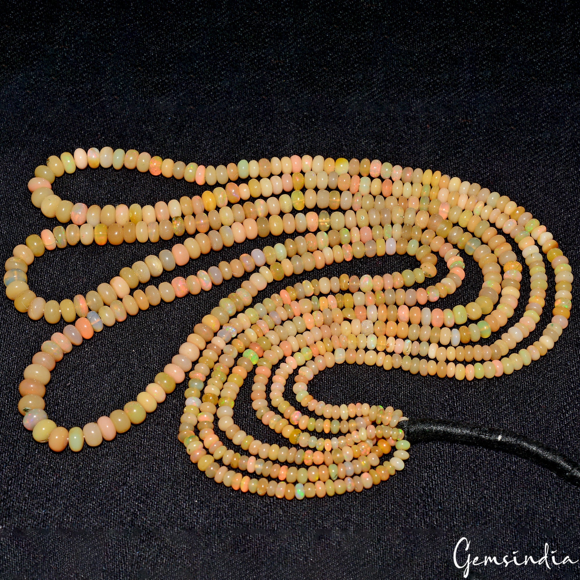 A++ Natural Ethiopian Opal Beads Welo Fire Opal Gemstone Beads/3 Strand~18" each
