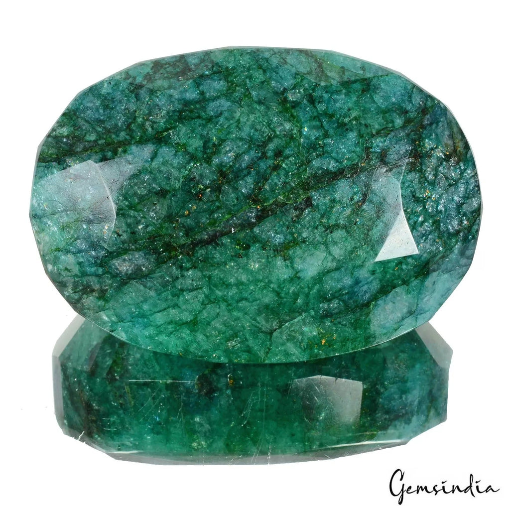Large 2200 Cts Natural Green Emerald Oval Cut Loose Earth mined Brazil Gemstone
