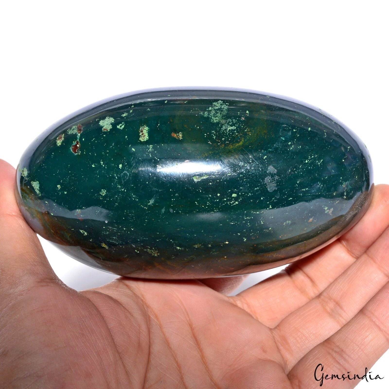 Bloodstone Sphere, Untreated — 4.5x2.5 Inch, 3600 Ct