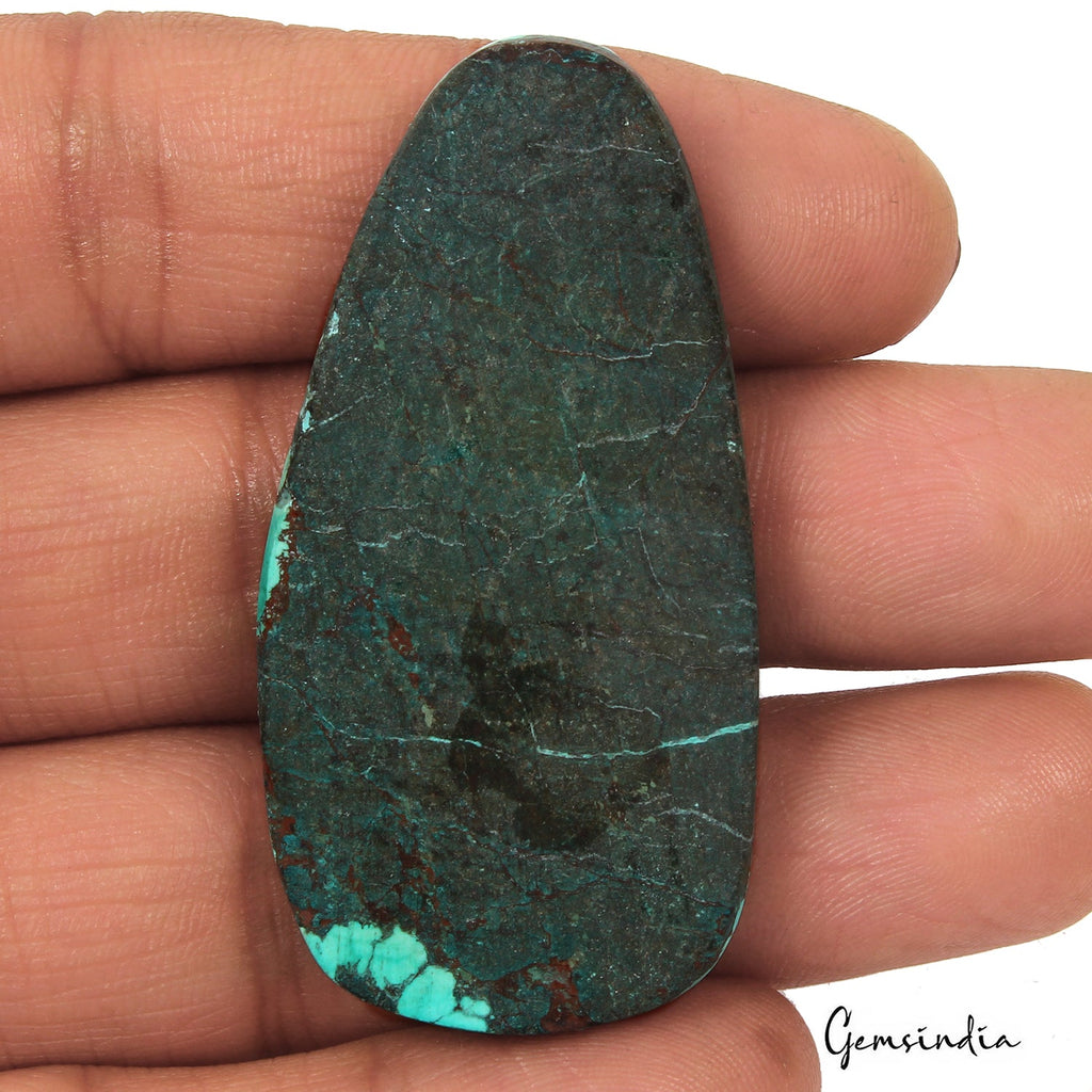65.40 Ct Blue Spiderweb Turquoise Fancy Cab Arizona Loose Huge Gemstone From U.S