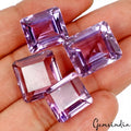 70.40 Ct Natural Bolivian Amethyst Untreated Octagon Cut Loose Gems Lot 4 Pcs