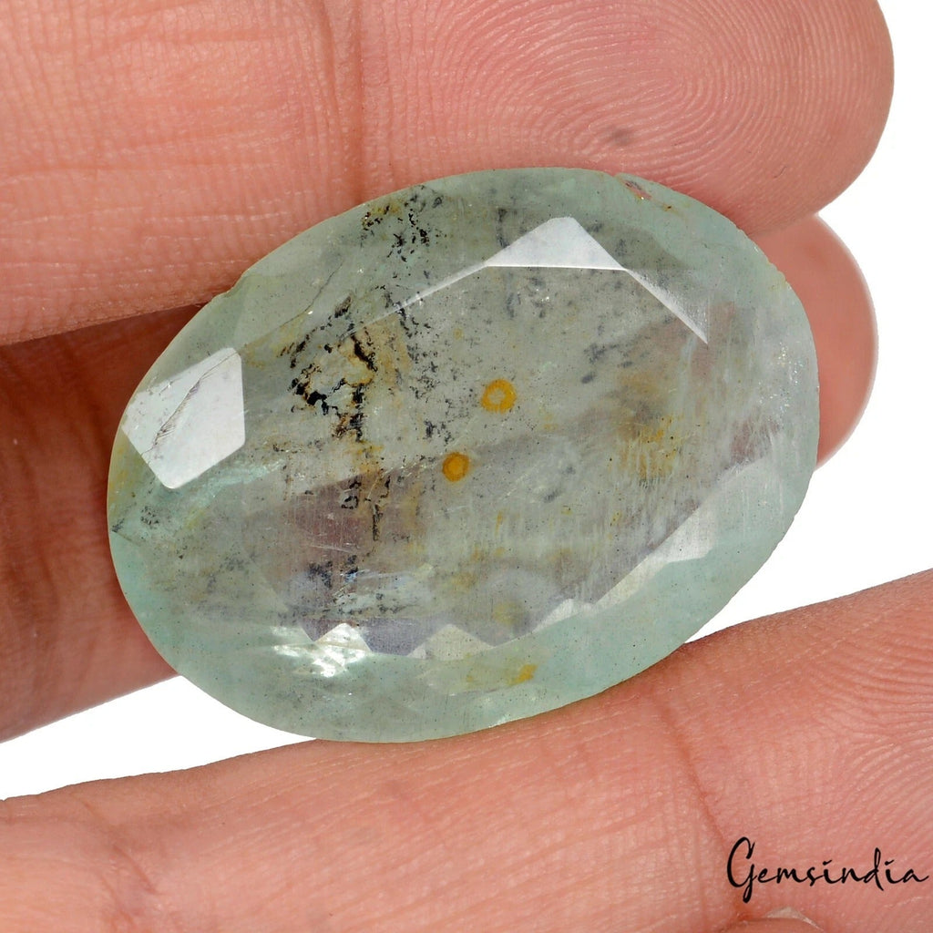 38.40 Ct Certified Natural Aquamarine 29x21mm Rare Huge Oval Cut Loose Gemstone