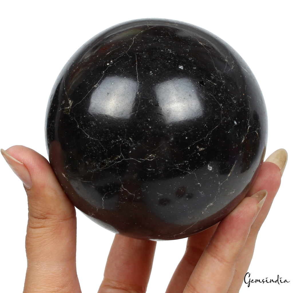 3960 Ct Natural Black Obsidian Crystal Healing Ball/Sphere Mineral Gemstone~3.1"