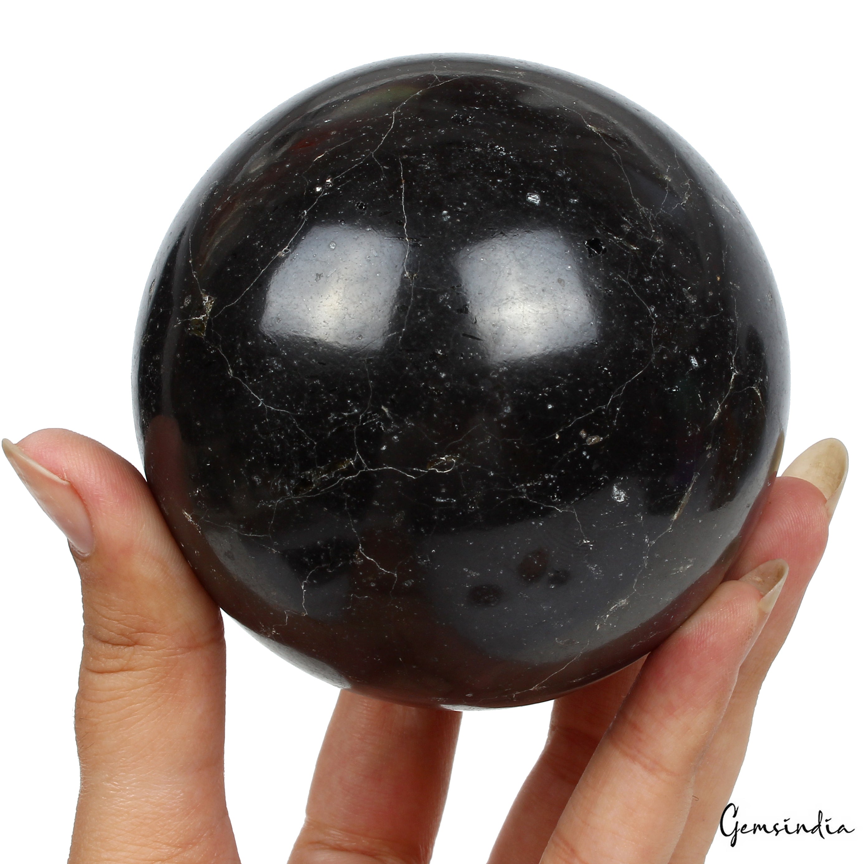3960 Ct Natural Black Obsidian Crystal Healing Ball/Sphere Mineral Gemstone~3.1"