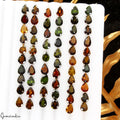 Certified 60 Pcs Natural Tourmaline Multi Color 7x5mm Loose Mozambique Gemstones