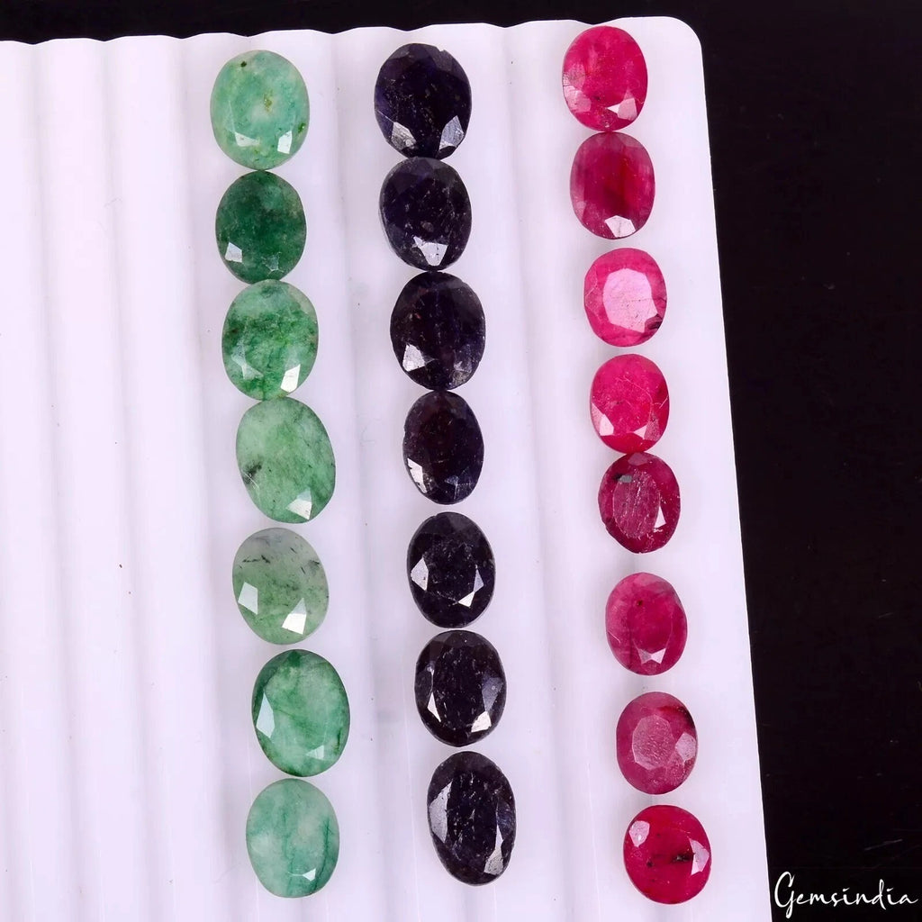 Ruby Lot, Loose Gemstone, Red — 22 Pieces, 09mm to 13mm, 108.70 Ct