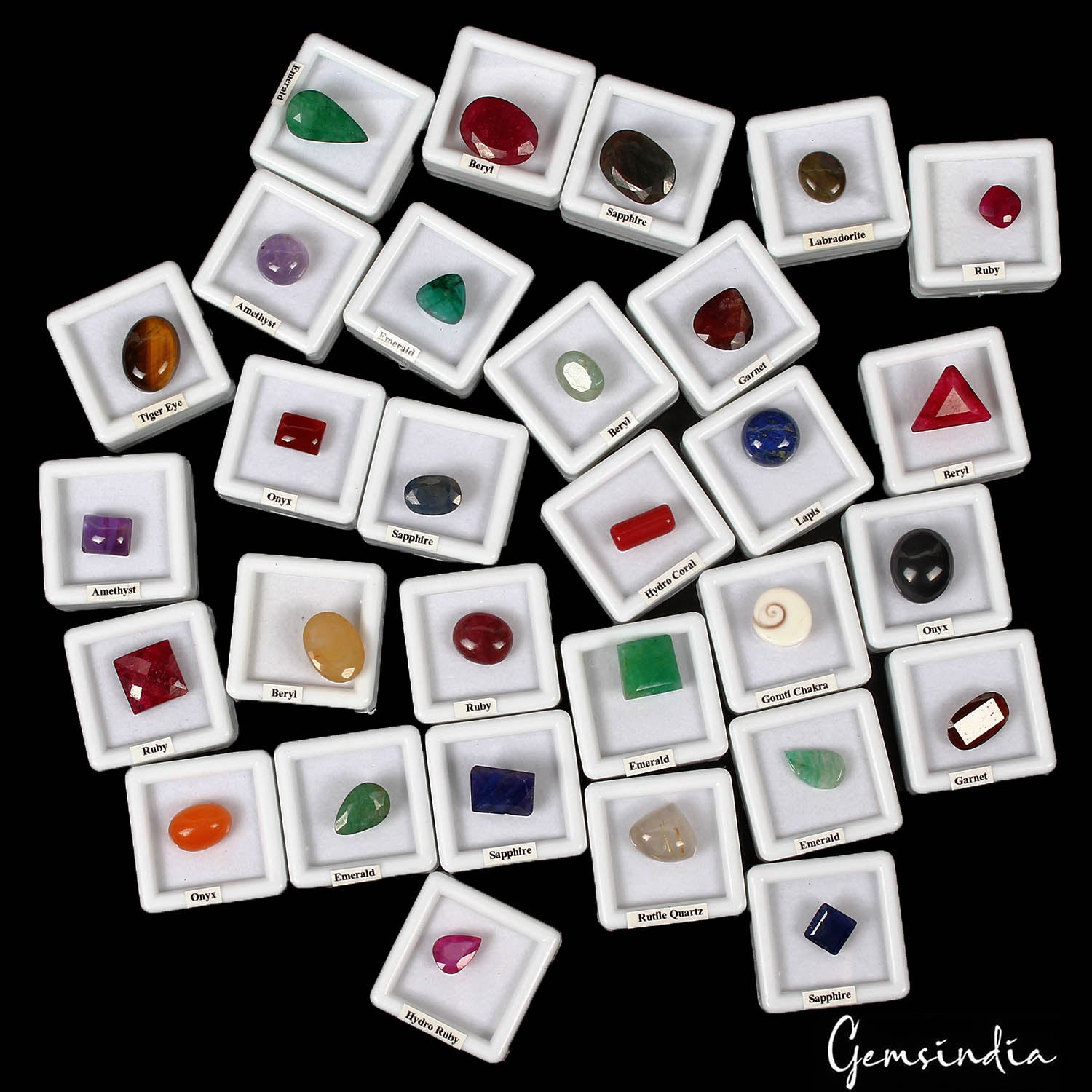 Red Beryl Lot, Loose Gemstone, Color Enhanced, Multi Color — 30 Pieces, 8mm to 18mm, 179.30 Ct
