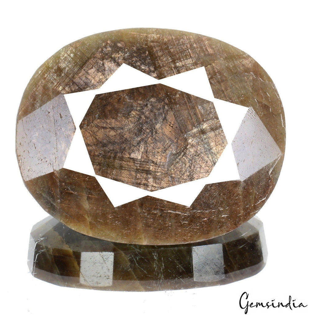 Certified 1230 Ct Natural Untreated Brown Sapphire Oval Cut Museum Size Gemstone